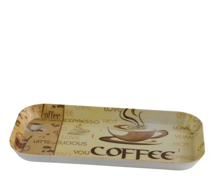 Tácek melamin 15x28,5cm Coffee