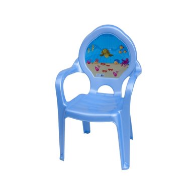 Dětská židlička plast modrá moře