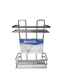 Polika koupel.obdelnk 2patra lamel chrom 24x11x35,5cm