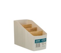 Organizr plast/bambus 9x18x13cm